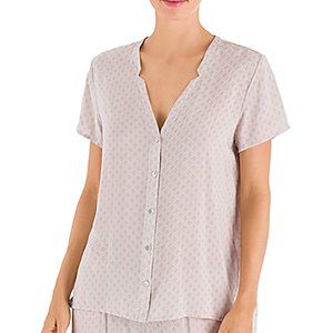 Hanro Woven Sleep & Lounge Short Sleeve Top